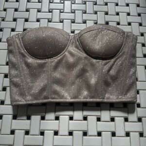 Forever 21 Shimmering Silver Bandeau